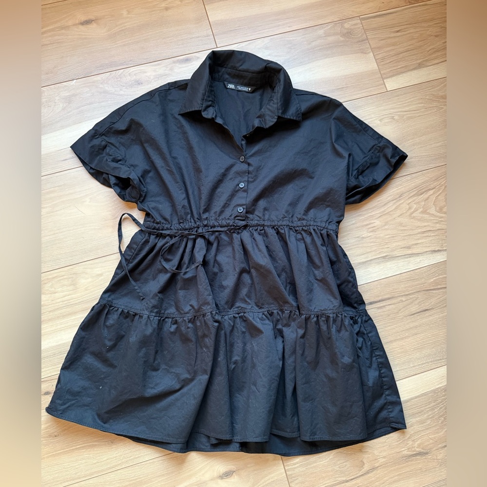 Zara Black Dress Short Sleeve